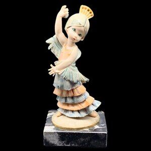 Fontanini Depose Italy Dancer Figurine Simonelli Carrara Marble 4.5”T 2.5”W